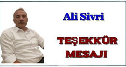 Ali Sivri Teşekkür Mesajı