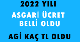 2022 Yılı Asgari Ücret Belli Oldu