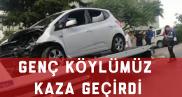 Genç Köylümüz Kaza Geçirdi