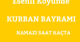 Kurban Bayramı Saatleri