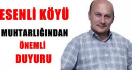 Esenli Köyü Muhtarı Abdulmuttalip Hıdır Eleştirilere Cevap Verdi