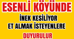 Et Almak İsteyenlere Duyuru