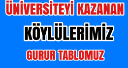 Üniversiteyi Kazanan Köylülerimiz Gurur Tablomuz