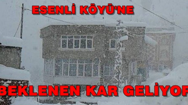 Esenli Köyüne ve Zıva Vadisine Kar Geliyor