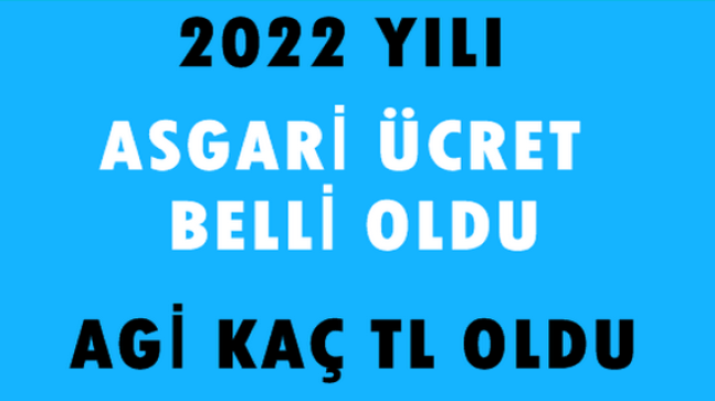 2022 Yılı Asgari Ücret Belli Oldu