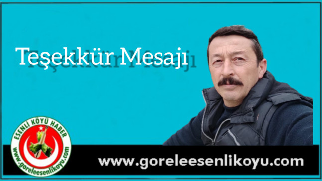 Nihat Hıdır Teşekkür Mesajı