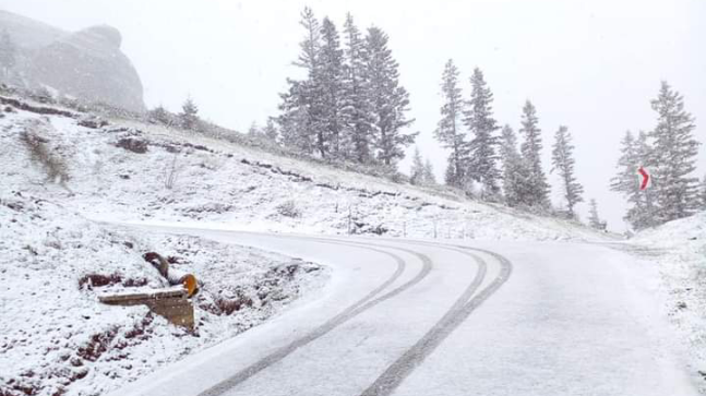 Kazıkbeli ve Sis Dağına Kar Yağdı