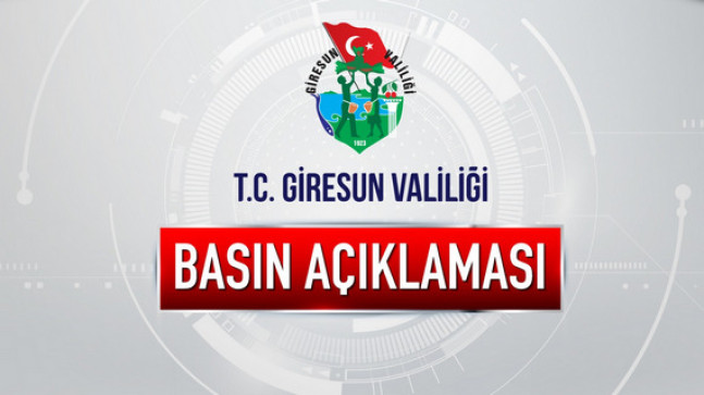 Giresun Valiliği Çavuşlu Çöp Tesisi İle İlgili Basın Açıklaması