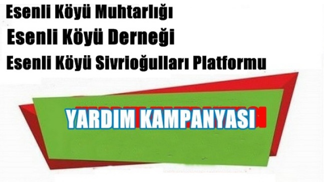 Esenli Köyünde Betonlama İçin Toplanan Para Miktarı;Katkı Sunanlar