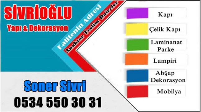 Sivrioğlu Yapı Dekorasyon Hizmetinizde