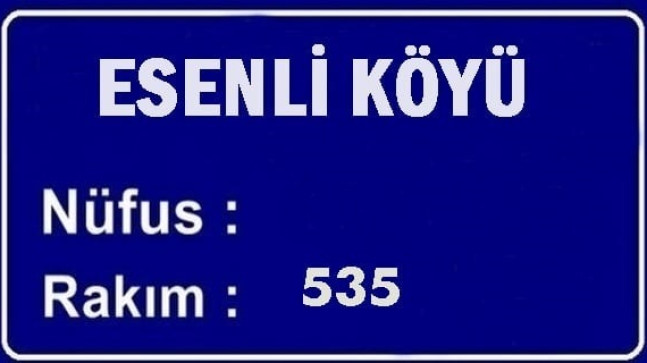 2023 Esenli Köyü Nüfusu Açıklandı