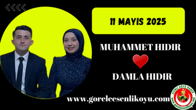 Muhammet Hıdır & Damla Hıdır Çifti Evleniyor