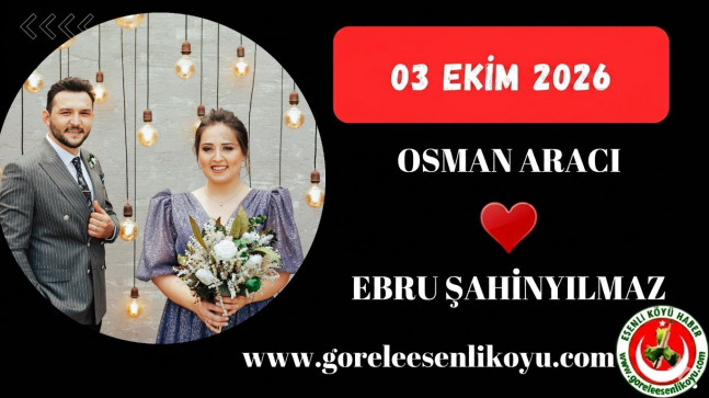 Osman Aracı & Ebru Şahinyılmaz Çifti Evleniyor