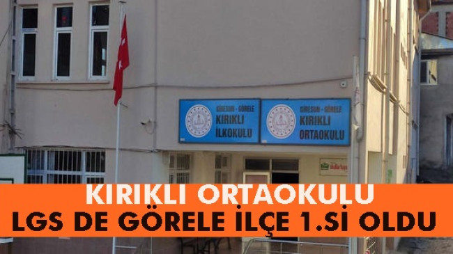 Kırıklı Ortaokulu LGS de Görele İlçe Birincisi Oldu