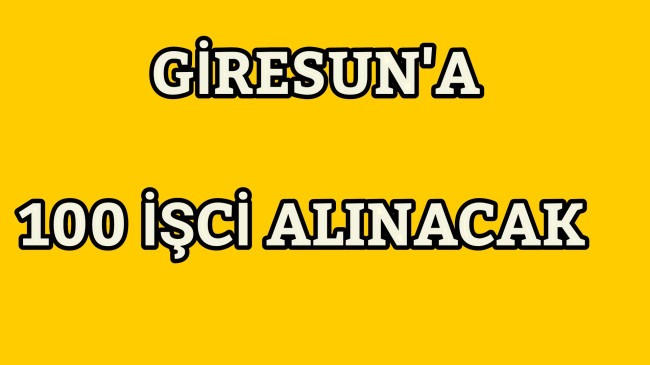 Giresun Gençlik Spor İl Müdürlüğüne 100 İşci Alınacak