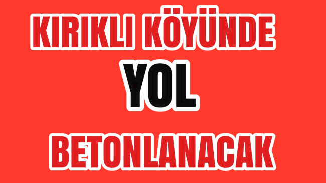 Kırıklı Köyünde Betonlama Yapılacak. Yardım Kampanyası