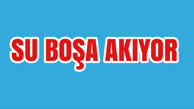 Esenli Köyünde Dört Noktadan Su Boşa Akıyor