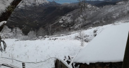 Esenli Köyüne Beklenen Kar Geldi